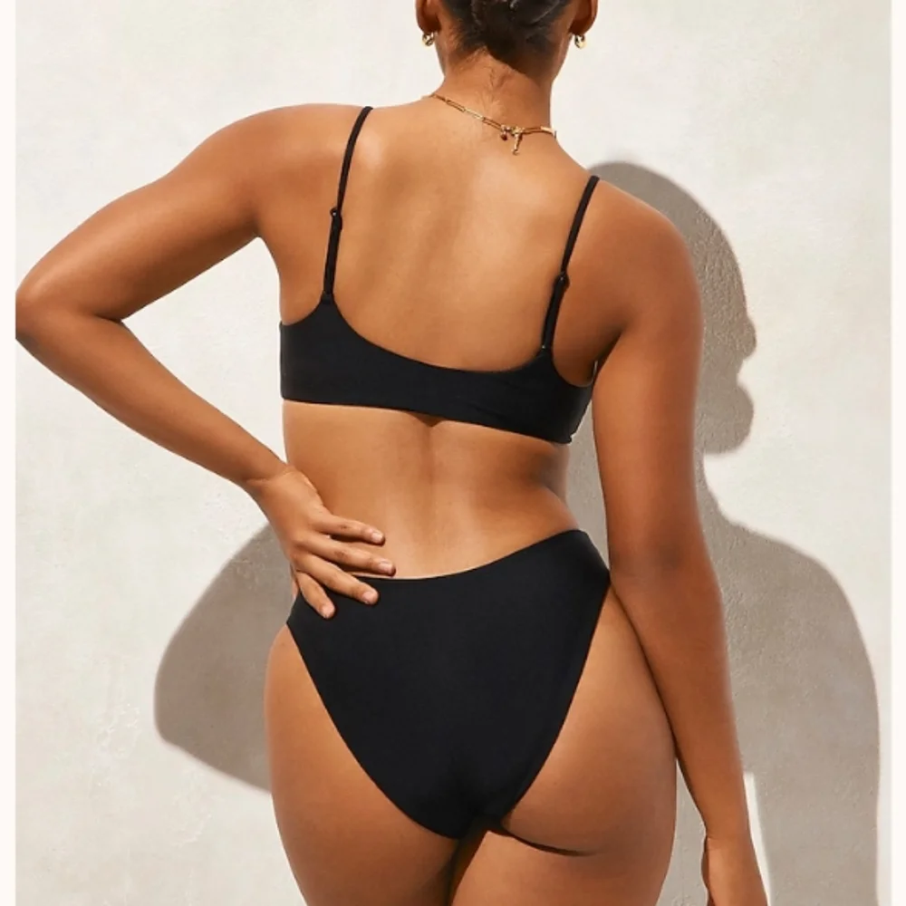 J.Crew Lana Bikini Top in Classic Sculpt - black